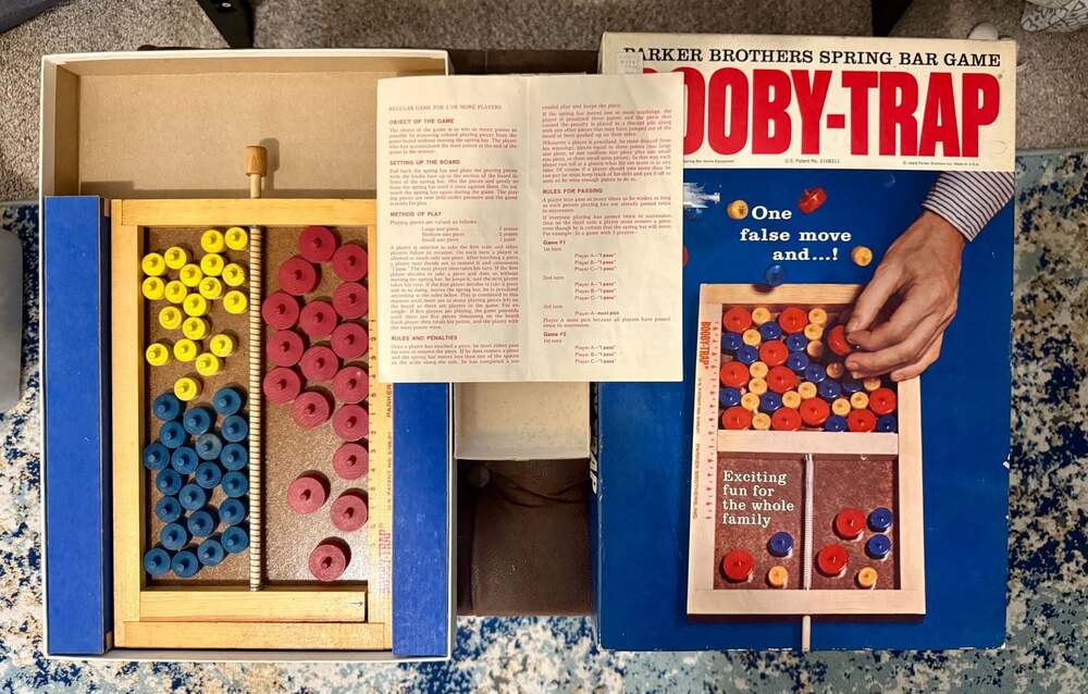 Vintage Booby-Trap Game Parker Brothers 1965 Wooden Trap Game - Picture 2 of 3